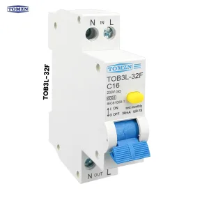 TOB3L-32F 18MM RCBO 10A 1P+N 6KA Residual Current Circuit