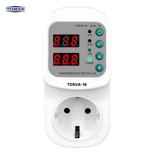 TOSVA-16 Automatic Voltage Current Protector Socket AC 110V 220V Adjustable 16A Power Surge Protector