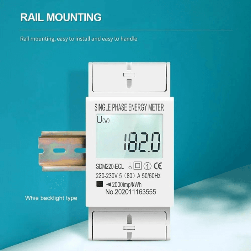 TOMZN | SDM220-ECL 80A Din rail Single Phase Two Wire LCD Digital ...
